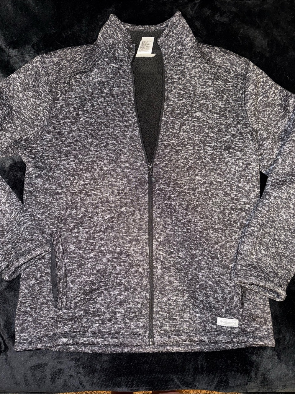 Avalanche Black & Gray Full-Zip Men's Jacket